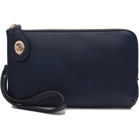 🌈🦋 Women's Small Crossbody Bag Wristlet Clutch navy